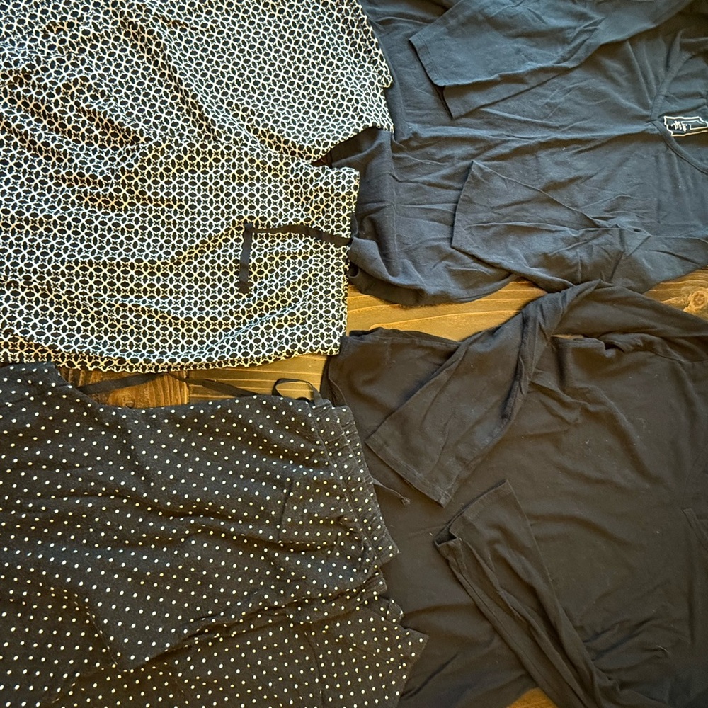 Nautica Black and White Patterned Pajama Sets (2)